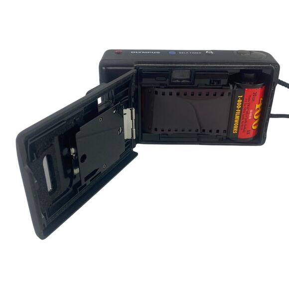 Olympus Am-100 QD Black Point and Shoot Film Camera with Manual Box Case Tested - Picture 5 of 7